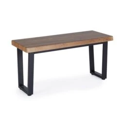 Freddie Long Side Table, Rustic Wood Effect -Online Furniture Store 30809246 alt02