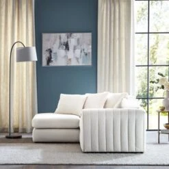 Blake Cosy Sherpa Quilted Arm Corner Chaise Ivory -Online Furniture Store 30813122 alt02