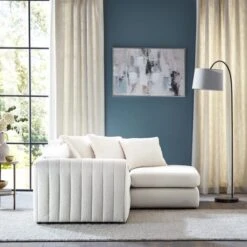 Blake Cosy Sherpa Quilted Arm Corner Chaise Ivory -Online Furniture Store 30813124 alt02