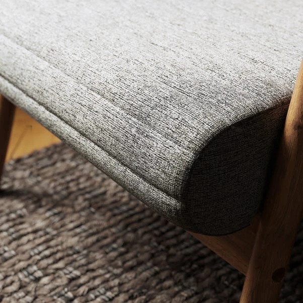 Quinn Grey Textured Weave Wooden Arm Accent Chair 6 Quinn Grey Textured Weave Wooden Arm Accent Chair - Image 4