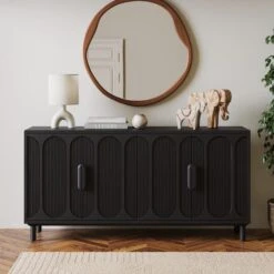 Khari 4 Door Large Sideboard, Mango Wood
