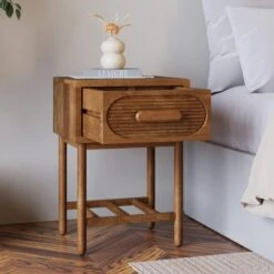 Khari 1 Drawer Bedside Table, Mango Wood -Online Furniture Store 30821885 alt02