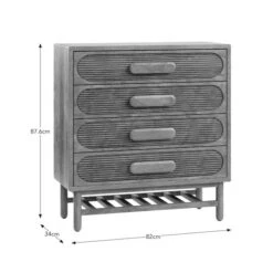 Khari 4 Drawer Chest, Mango Wood -Online Furniture Store 30821887 alt09