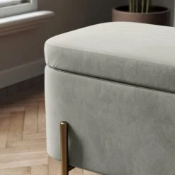 Ivy Velvet Storage Ottoman 24 Ivy Velvet Storage Ottoman -Online Furniture Store 30825331 alt02