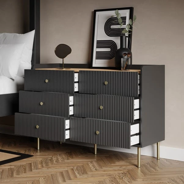 Georgi Wide 6 Drawer Chest 12 Georgi Wide 6 Drawer Chest - Image 10