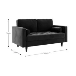 Zoe Velvet 2 Seater Sofa -Online Furniture Store 30825925 alt09
