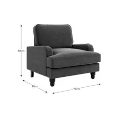 Beatrice Armchair, Matte Velvet -Online Furniture Store 30826050 alt09