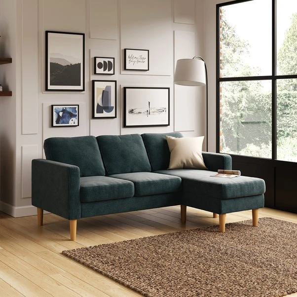 Jacob Corduroy Small Corner Chaise Sofa 21 Jacob Corduroy Small Corner Chaise Sofa - Image 19