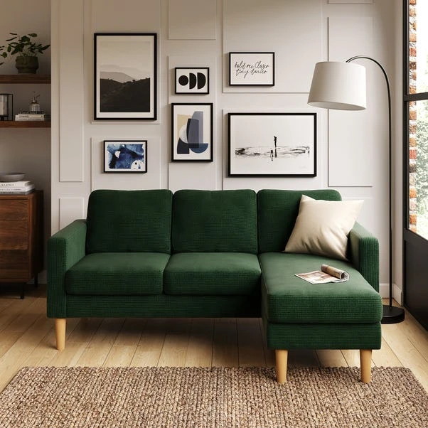 Jacob Corduroy Small Corner Chaise Sofa 12 Jacob Corduroy Small Corner Chaise Sofa - Image 10