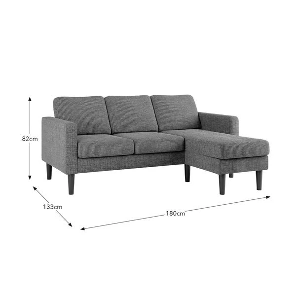 Jacob Corduroy Small Corner Chaise Sofa 20 Jacob Corduroy Small Corner Chaise Sofa - Image 18