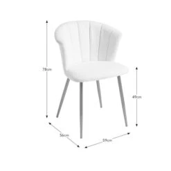 Kendall Dining Chair, Boucle -Online Furniture Store 30828528 alt09