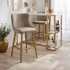 Montreal Bar Stool, Mink Velvet