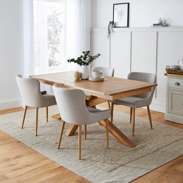 Montreal Set Of 2 Dining Chairs, Natural Fabric 4 Montreal Set Of 2 Dining Chairs, Natural Fabric - Image 2