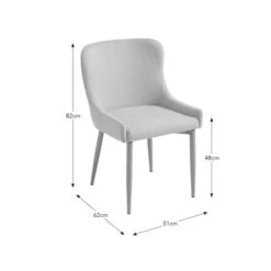 Montreal Set Of 2 Dining Chairs, Natural Fabric 17 Montreal Set Of 2 Dining Chairs, Natural Fabric -Online Furniture Store 30828590 alt09