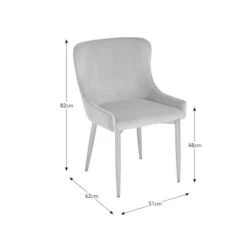 Montreal Set Of 2 Dining Chairs, Mink Velvet -Online Furniture Store 30828611 alt09