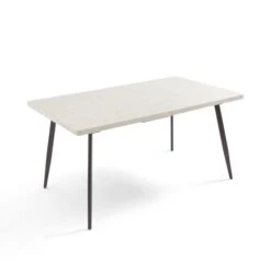 Zuri 4-6 Seater Rectangular Extendable Dining Table, Concrete Effect -Online Furniture Store 30829512 alt07