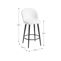 Astrid Bar Stool, Boucle -Online Furniture Store 30829684 alt09