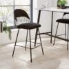 Marcela Velvet Bar Stool, Black 1 Marcela Velvet Bar Stool, Black -Online Furniture Store 30829685
