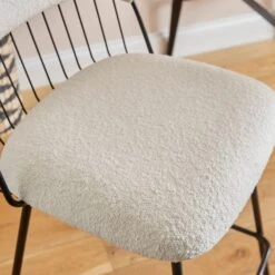 Marcela Boucle Bar Stool, Ivory -Online Furniture Store 30829686 alt02