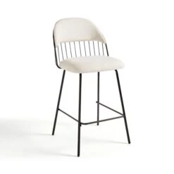 Marcela Boucle Bar Stool, Ivory -Online Furniture Store 30829686 alt05
