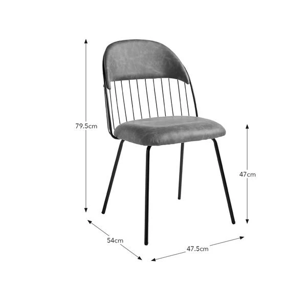 Marcela Set Of 2 Chairs, Faux Leather 18 Marcela Set Of 2 Chairs, Faux Leather - Image 16