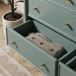 Remi Wide 6 Drawer Chest, Lilypad Green -Online Furniture Store 30832366 alt03