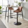Noah Height Adjustable Bar Stool, Faux Suede 2 Noah Height Adjustable Bar Stool, Faux Suede -Online Furniture Store 30834814
