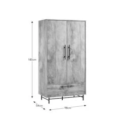 Bryant Double Wardrobe, Mango Wood Effect -Online Furniture Store 30836569 alt09