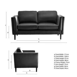 Anton Opulent Velvet 2 Seater Sofa -Online Furniture Store 30839350 alt09