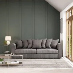 Blake Curved Arm Scatter Back Jumbo Cord 4 Seater Sofa 32 Blake Curved Arm Scatter Back Jumbo Cord 4 Seater Sofa -Online Furniture Store 30842438