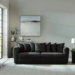 Blake Curved Arm Scatter Back Jumbo Cord 4 Seater Sofa