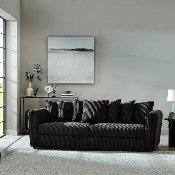 Blake Curved Arm Scatter Back Jumbo Cord 4 Seater Sofa 4 Blake Curved Arm Scatter Back Jumbo Cord 4 Seater Sofa - Image 2