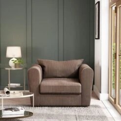 Blake Curved Arm Jumbo Cord Snuggle Chair -Online Furniture Store 30842463