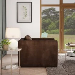 Blake Curved Arm Jumbo Cord Snuggle Chair -Online Furniture Store 30842463 alt02