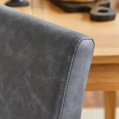 Hugo Set Of 2 Dining Chairs, Distressed Faux Leather -Online Furniture Store 30842640 alt02