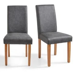 Hugo Set Of 2 Dining Chairs, Distressed Faux Leather -Online Furniture Store 30842640 alt04