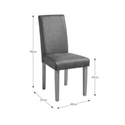 Hugo Set Of 2 Dining Chairs, Distressed Faux Leather -Online Furniture Store 30842640 alt09