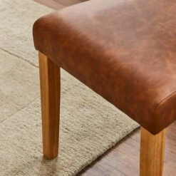 Hugo Set Of 2 Dining Chairs, Distressed Faux Leather -Online Furniture Store 30842641 alt03