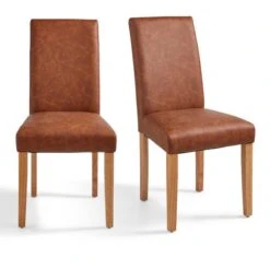 Hugo Set Of 2 Dining Chairs, Distressed Faux Leather -Online Furniture Store 30842641 alt04