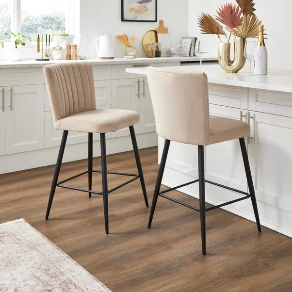 Taylor Counter Height Stool, Velvet 4 Taylor Counter Height Stool, Velvet - Image 2