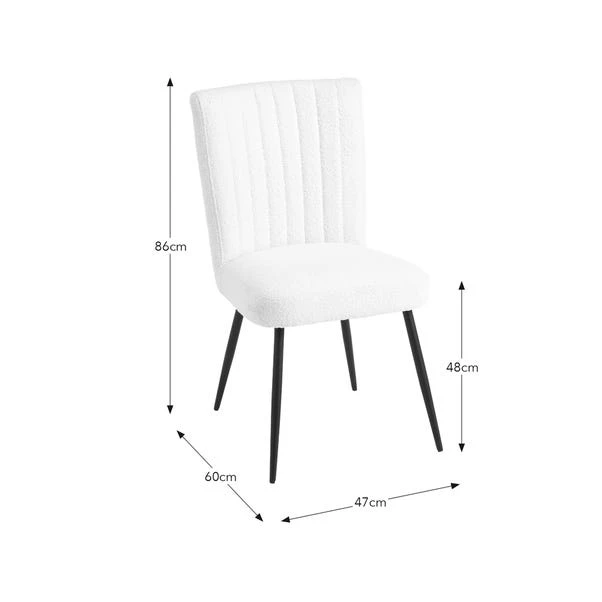 Taylor Dining Chair, Ivory Boucle 9 Taylor Dining Chair, Ivory Boucle - Image 7