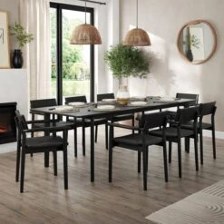 Hudson 6-8 Seater Rectangular Extendable Dining Table, Oak -Online Furniture Store 30843938 alt02