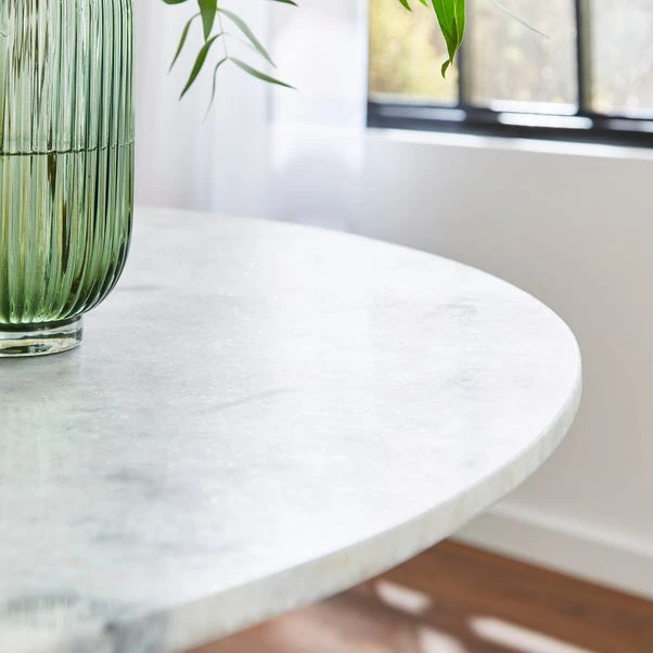 Sascha 4 Seater Round Dining Table, Marble 6 Sascha 4 Seater Round Dining Table, Marble - Image 4