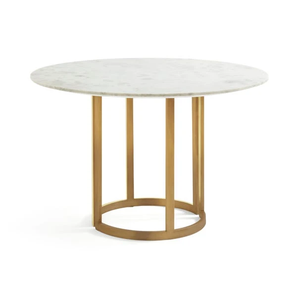 Sascha 4 Seater Round Dining Table, Marble 7 Sascha 4 Seater Round Dining Table, Marble - Image 5