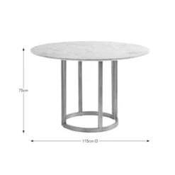 Sascha 4 Seater Round Dining Table, Marble 14 Sascha 4 Seater Round Dining Table, Marble -Online Furniture Store 30843971 alt05