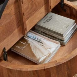 Jaya Round Storage Coffee Table, Mango Wood -Online Furniture Store 30844421 alt02