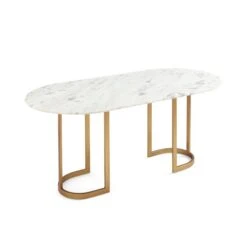 Sascha 6 Seater Oval Dining Table, Marble -Online Furniture Store 30845142 alt03
