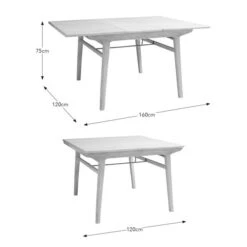Laila 2-4 Seater Square Extendable Dining Table, Mango Wood 19 Laila 2-4 Seater Square Extendable Dining Table, Mango Wood -Online Furniture Store 30846989 alt09