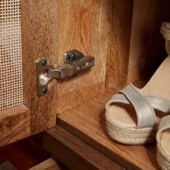 Mila Rattan Double Wardrobe, Dark Mango Wood -Online Furniture Store 30847498 alt03