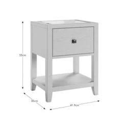 Malone 1 Drawer Slim Bedside Table, Warm Grey 15 Malone 1 Drawer Slim Bedside Table, Warm Grey -Online Furniture Store 30847633 alt09